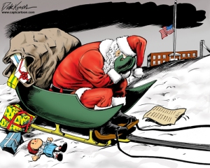 Sandy Hook Elementary school shooting - Santa is weeping