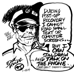 First Captain Cartoon post-eye-op cartoon
